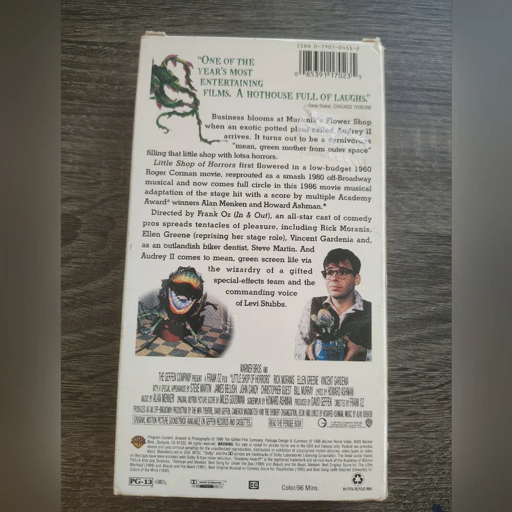 Rare Warner Bros. 1986 Little Shop of Horrors VHS